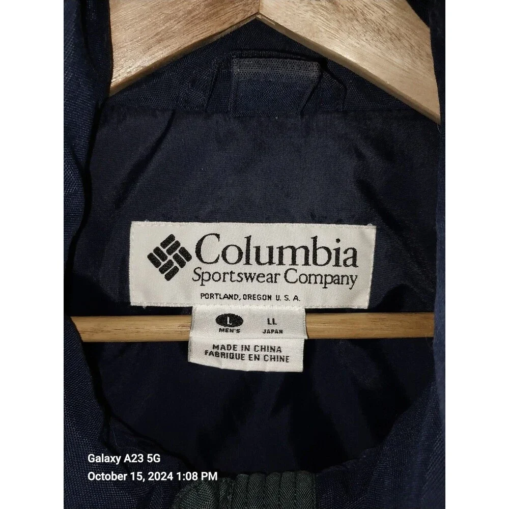 Columbia Mens Large Lightweight Jacket Navy Blue